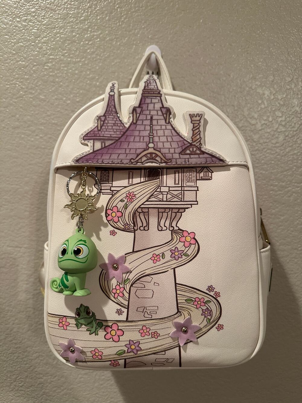 NWT Loungefly Disney Tangled Rapunzel Pascal Tower Mini Backpack AND Wallet